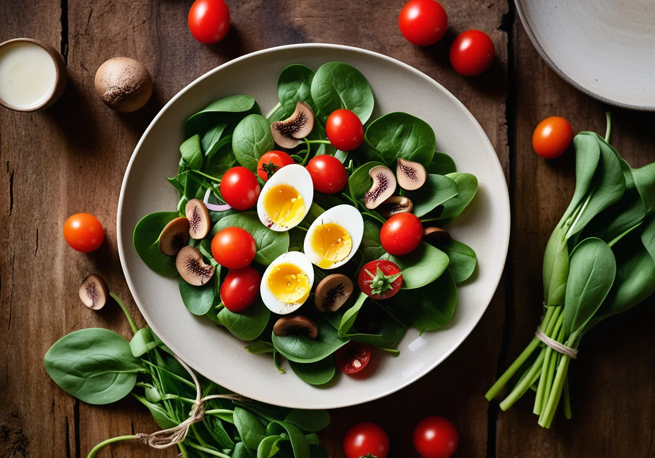 Spring Spinach Wild Garlic Salad