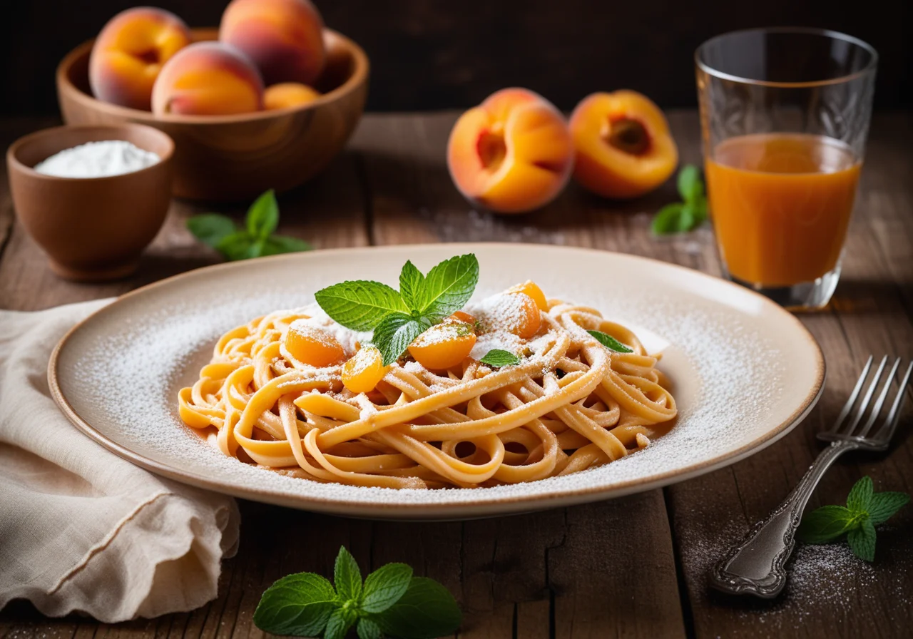 Sweet Pasta with Apricot Sauce
