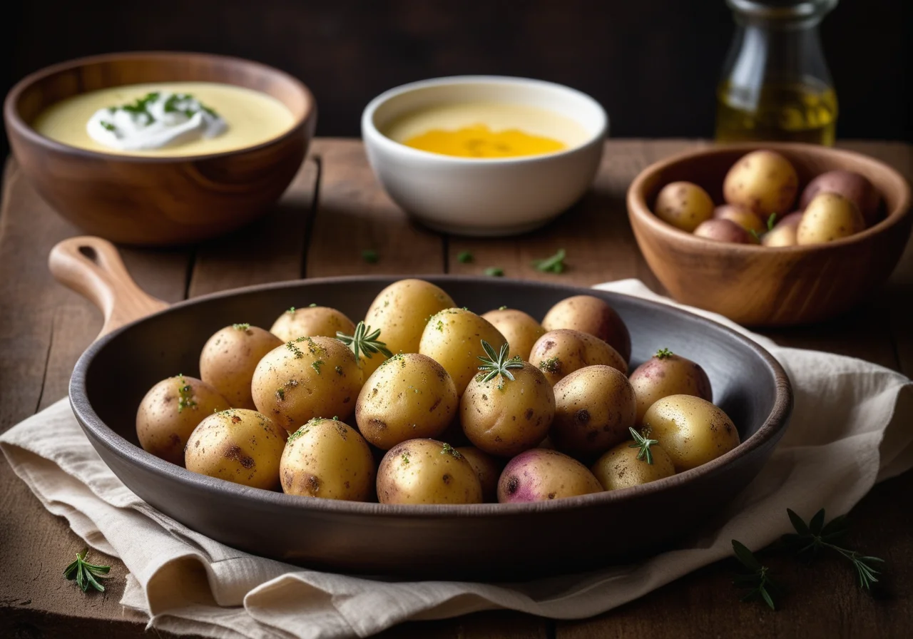 Oven Potatoes with Dip
