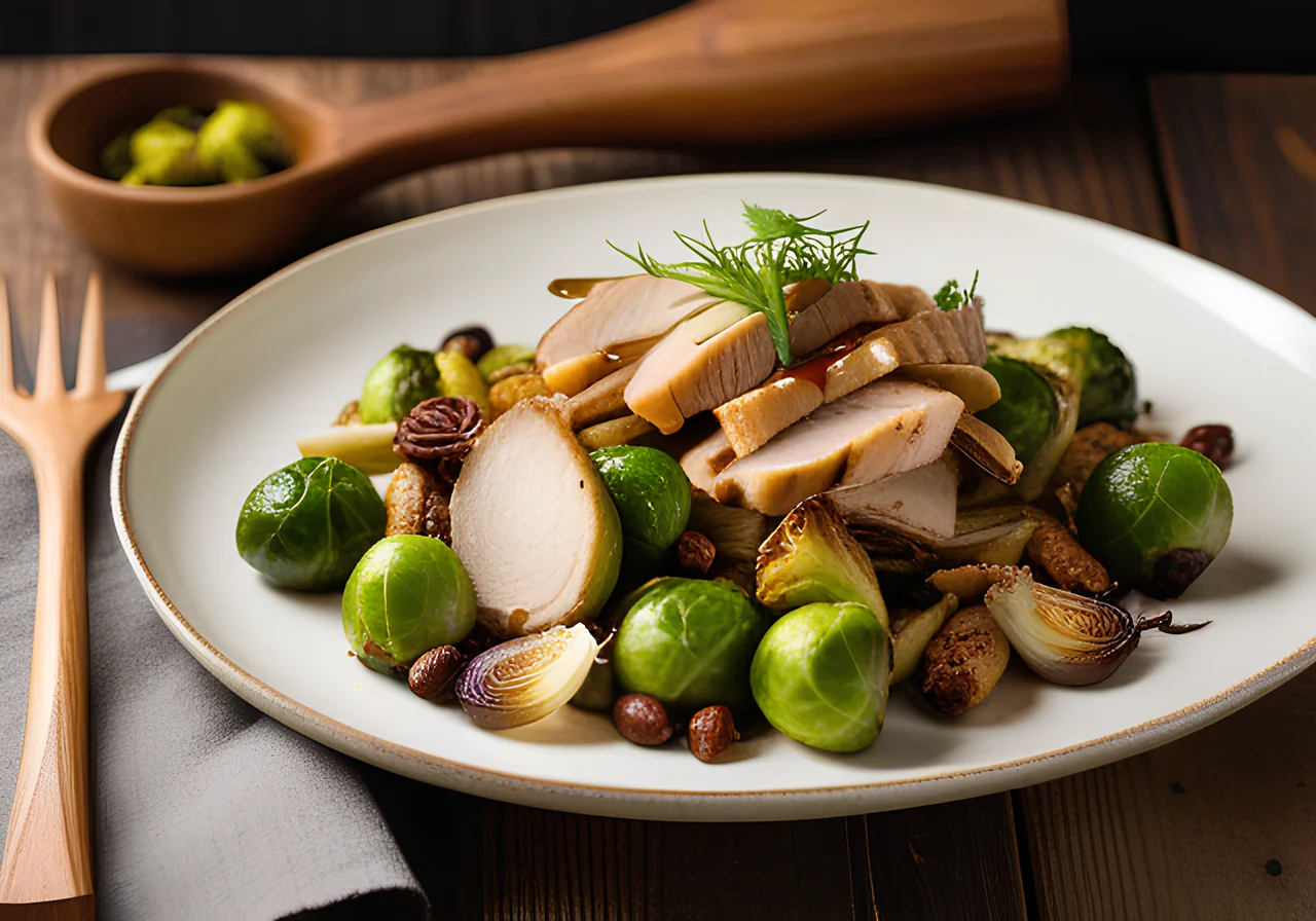 Turkey Strips with Brussels Sprouts