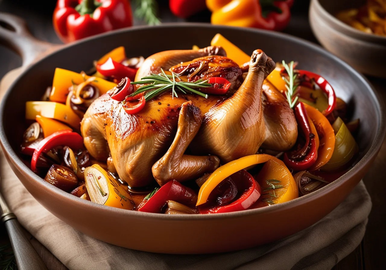 Braised Chicken with Onions in a Tajine