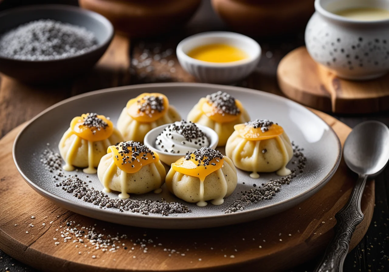 Potato Quark Dumplings with Poppy Seeds