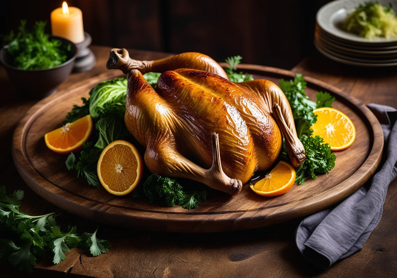 Goose with Savoy Cabbage