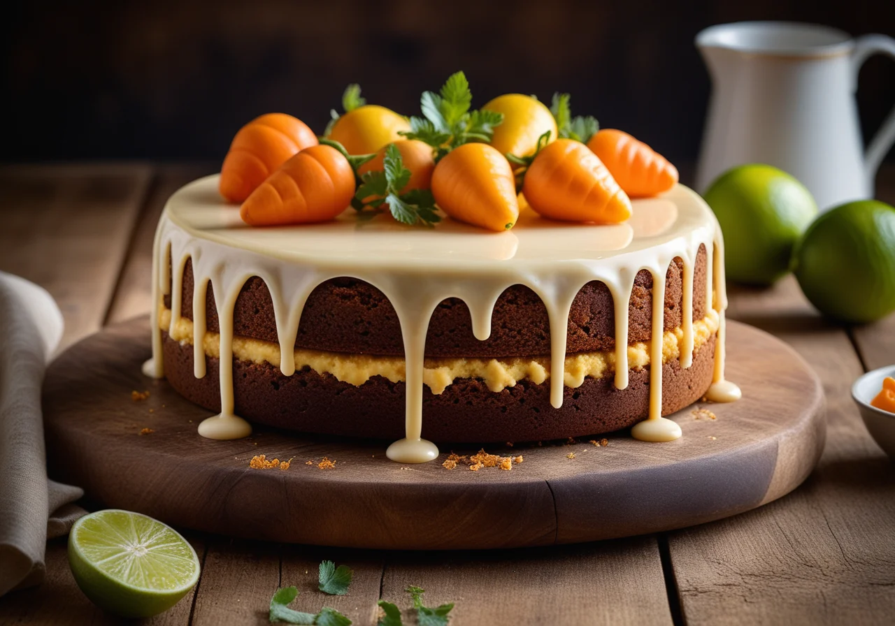 Carrot Cake with Lime Glaze