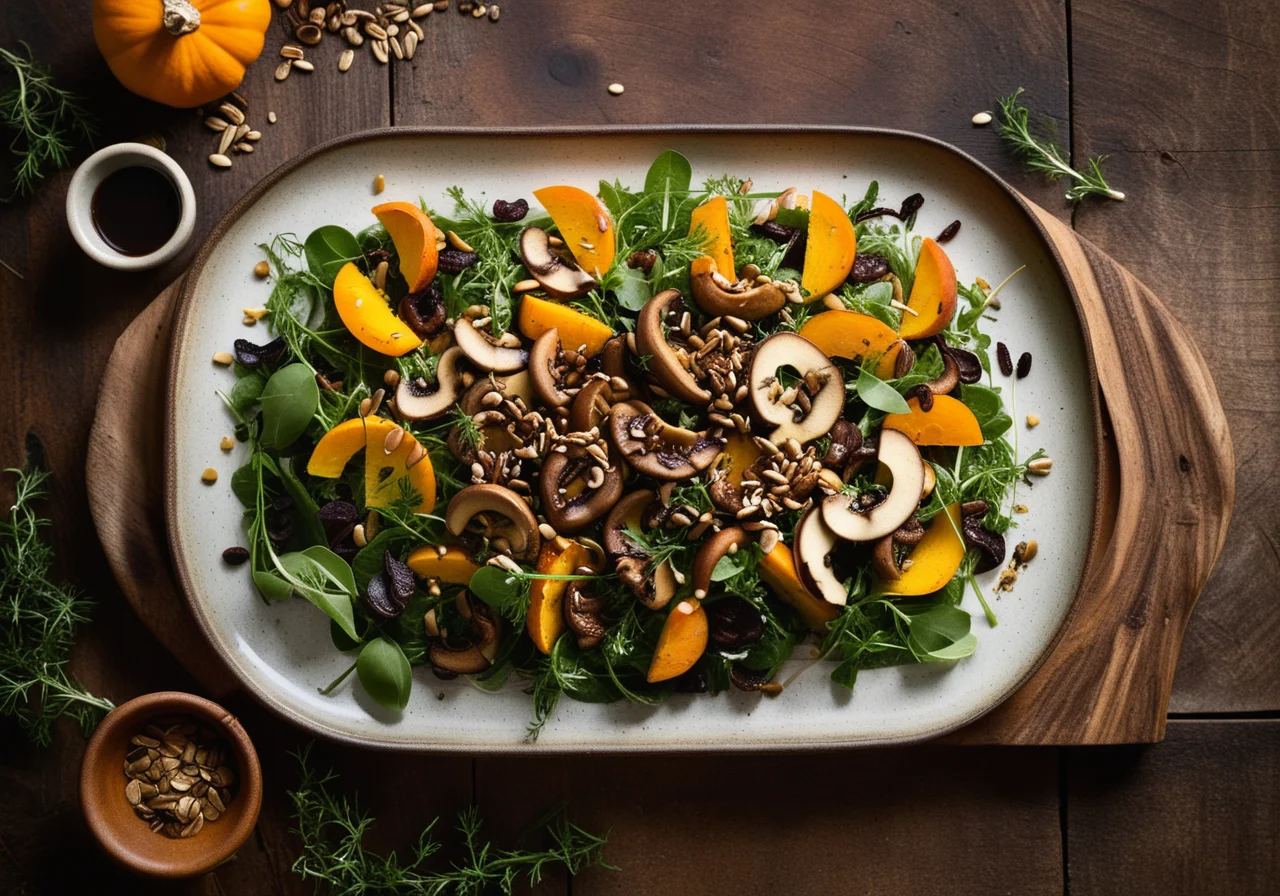 Field Salad with Pumpkin Vegetables