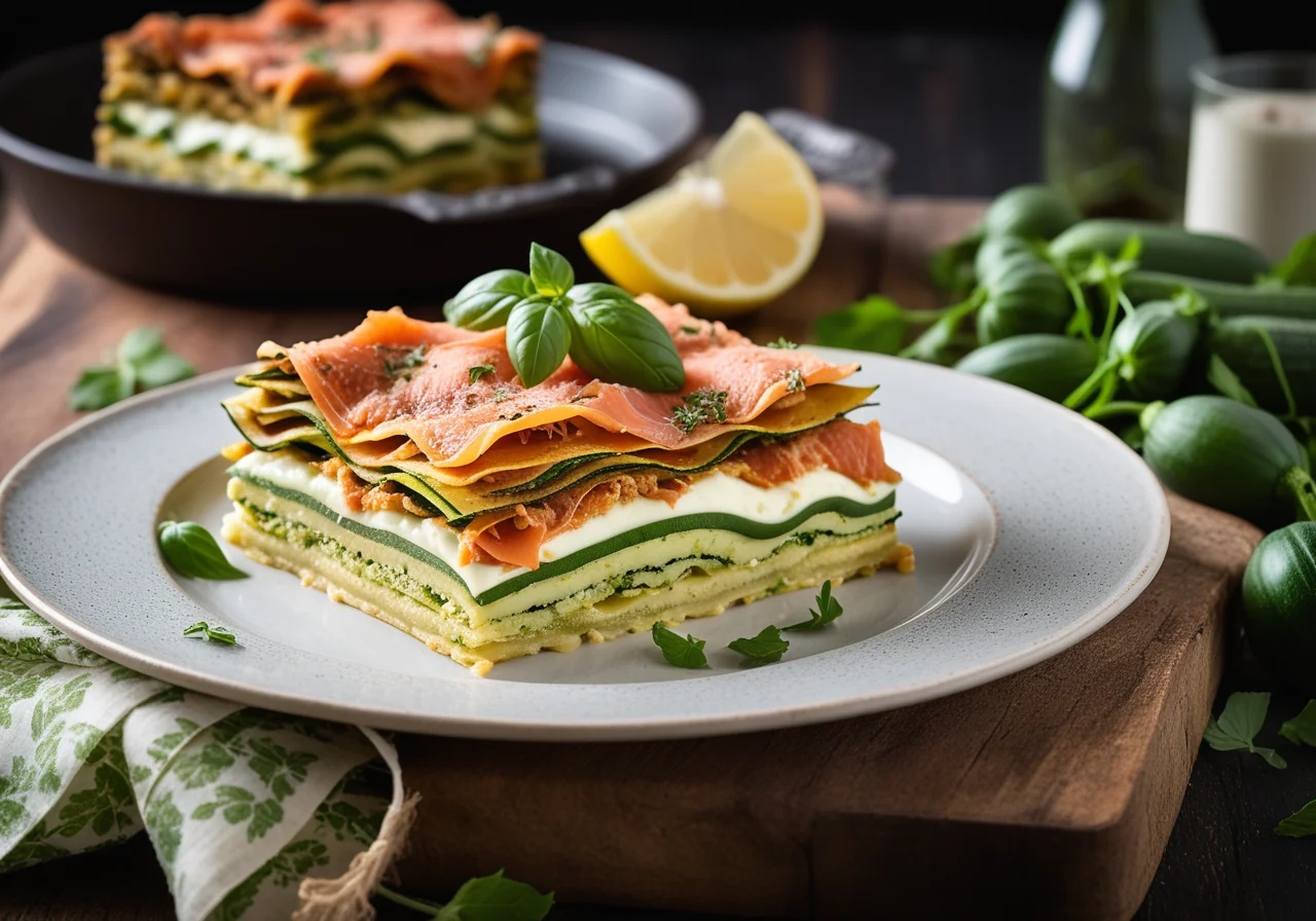 Zucchini and Cream Cheese Lasagna