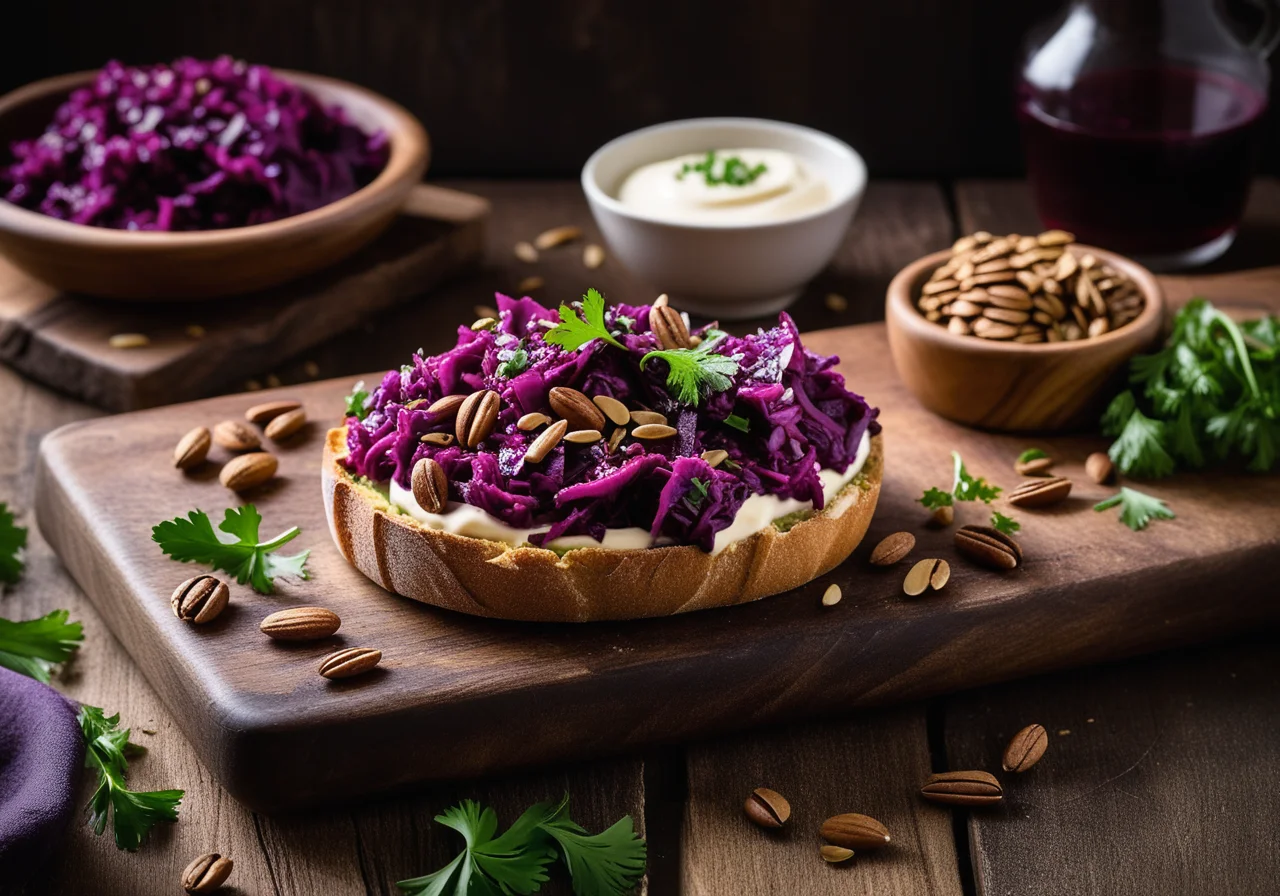 Red Cabbage Bruschetta