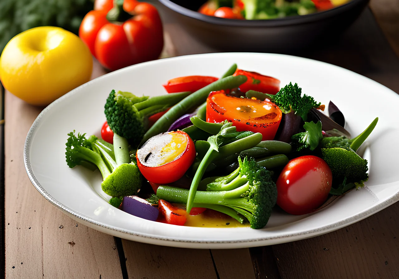 Vegetable Stir-Fry with Broccoli and Eggplant
