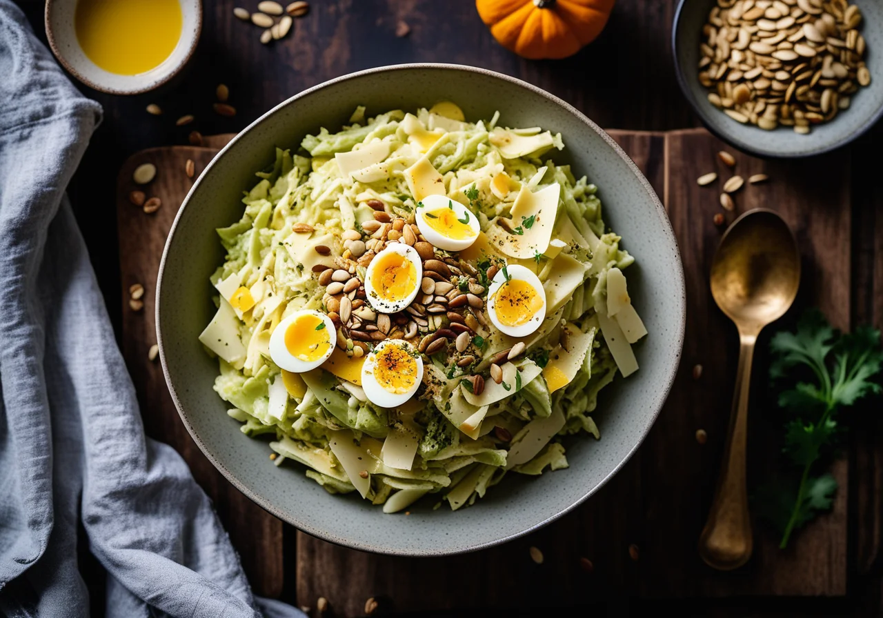 Fermented Cabbage Egg Salad