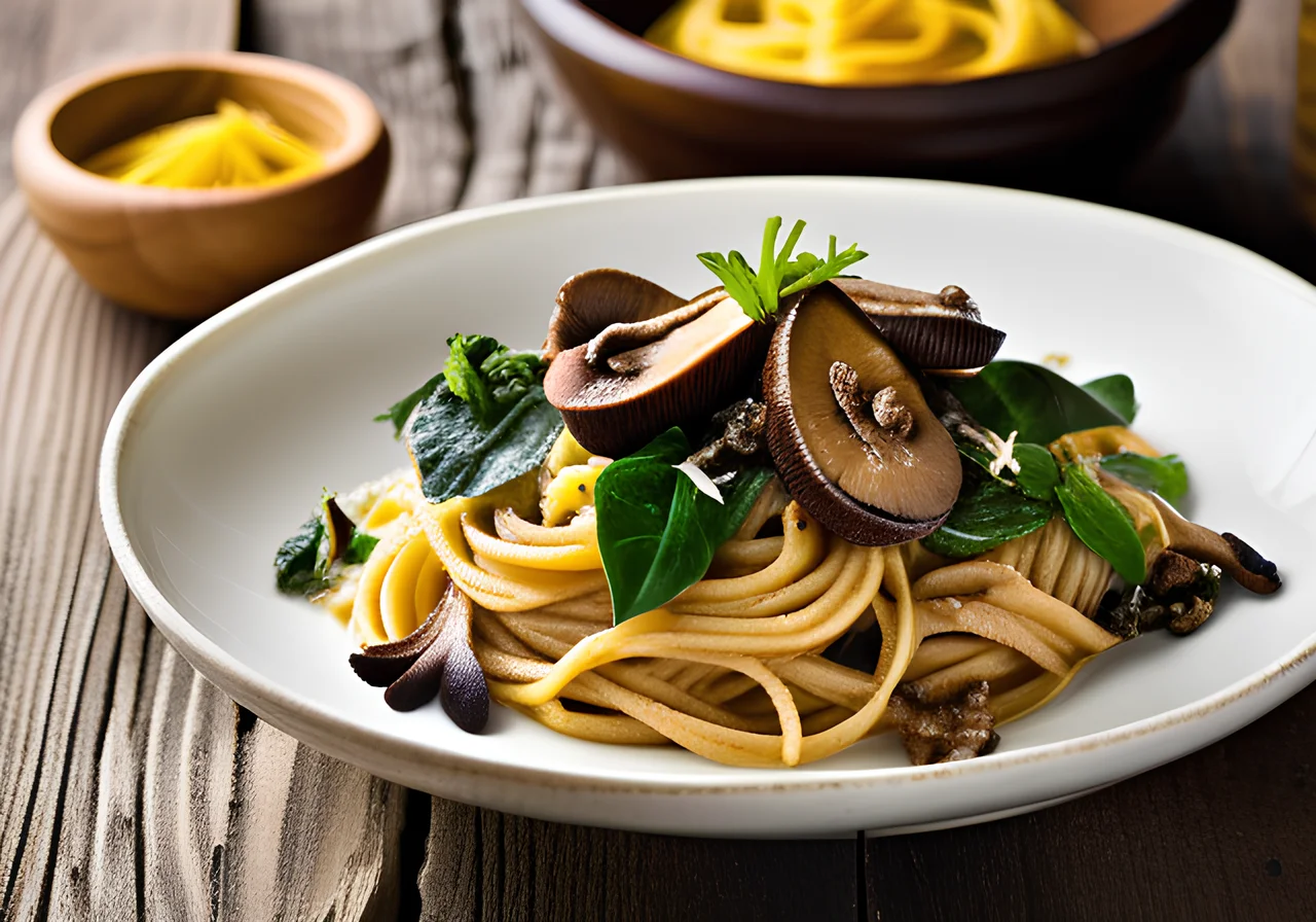 Spaghetti with Swiss Chard