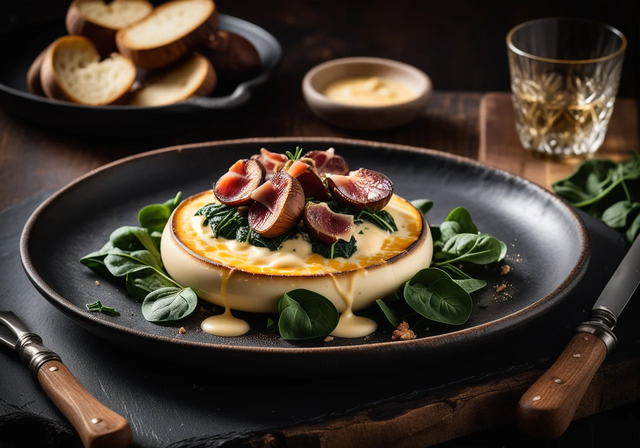 Portobello Mushrooms with Pancetta and Spinach