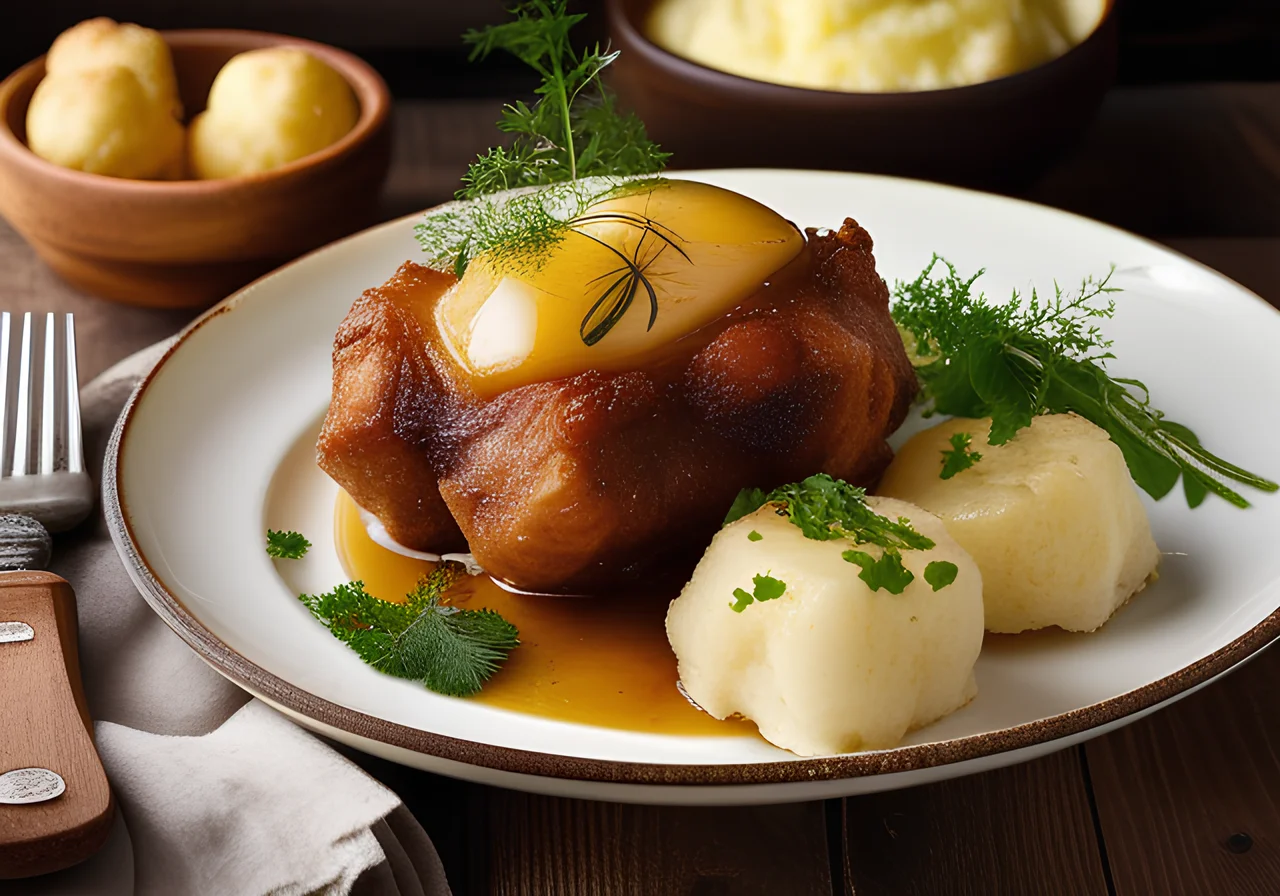Pork Knuckle with Potato Dumplings