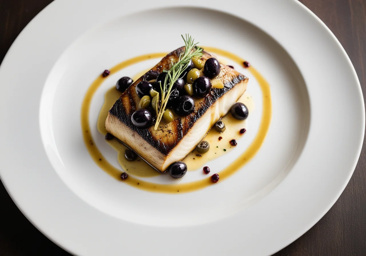 Sea bass with fennel vegetables