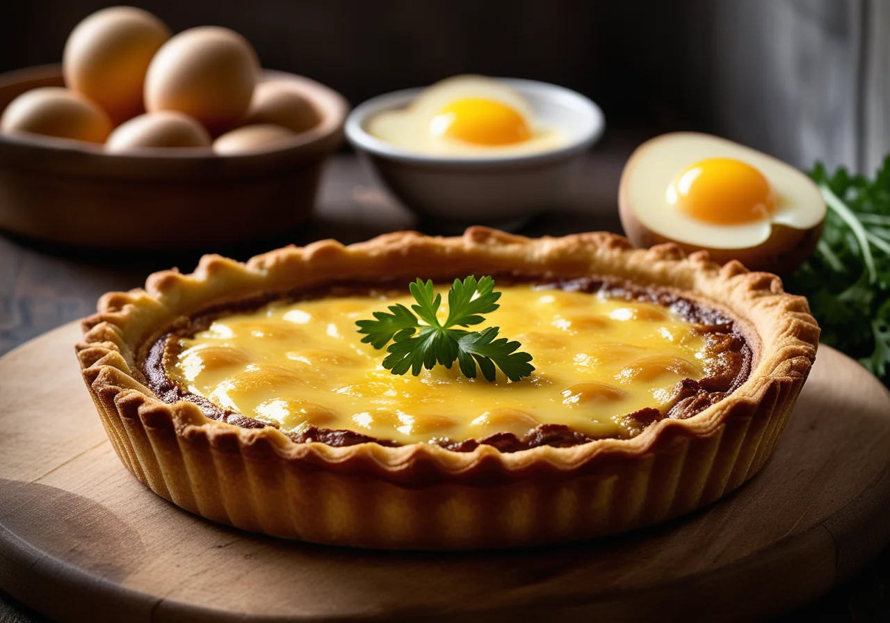 Quiche with Potatoes and Duck Confit