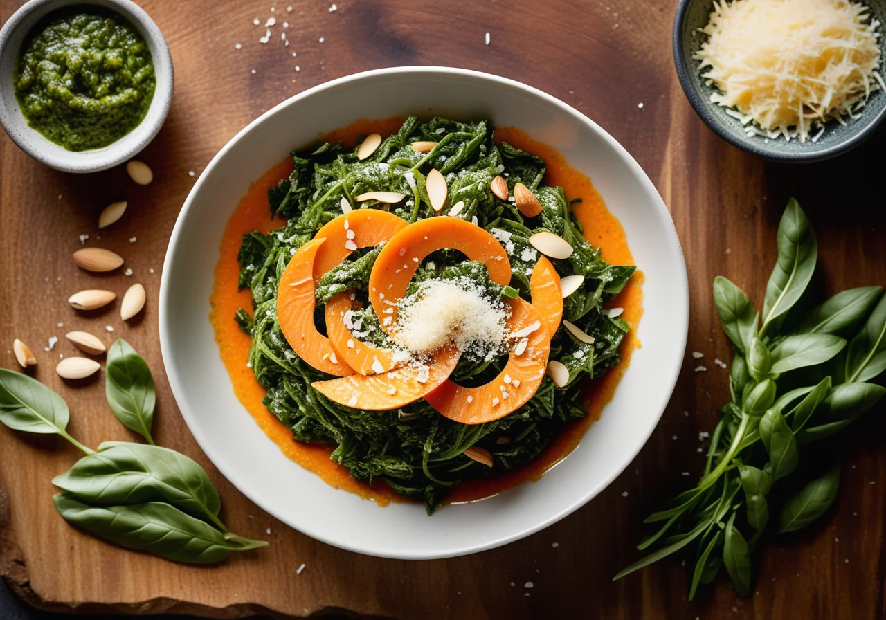 Carrot Greens & Almond Pesto