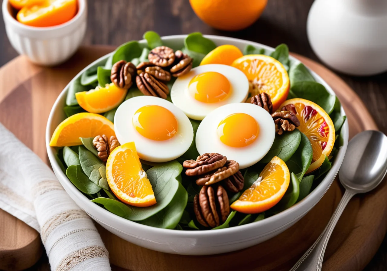Egg Orange Walnut Salad