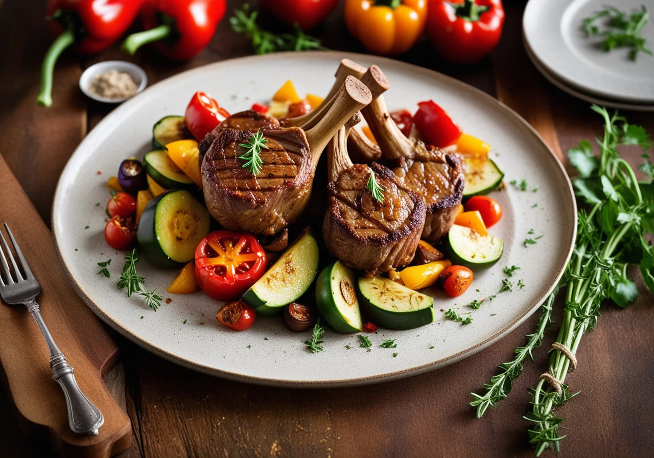Lamb Chops with Vegetables