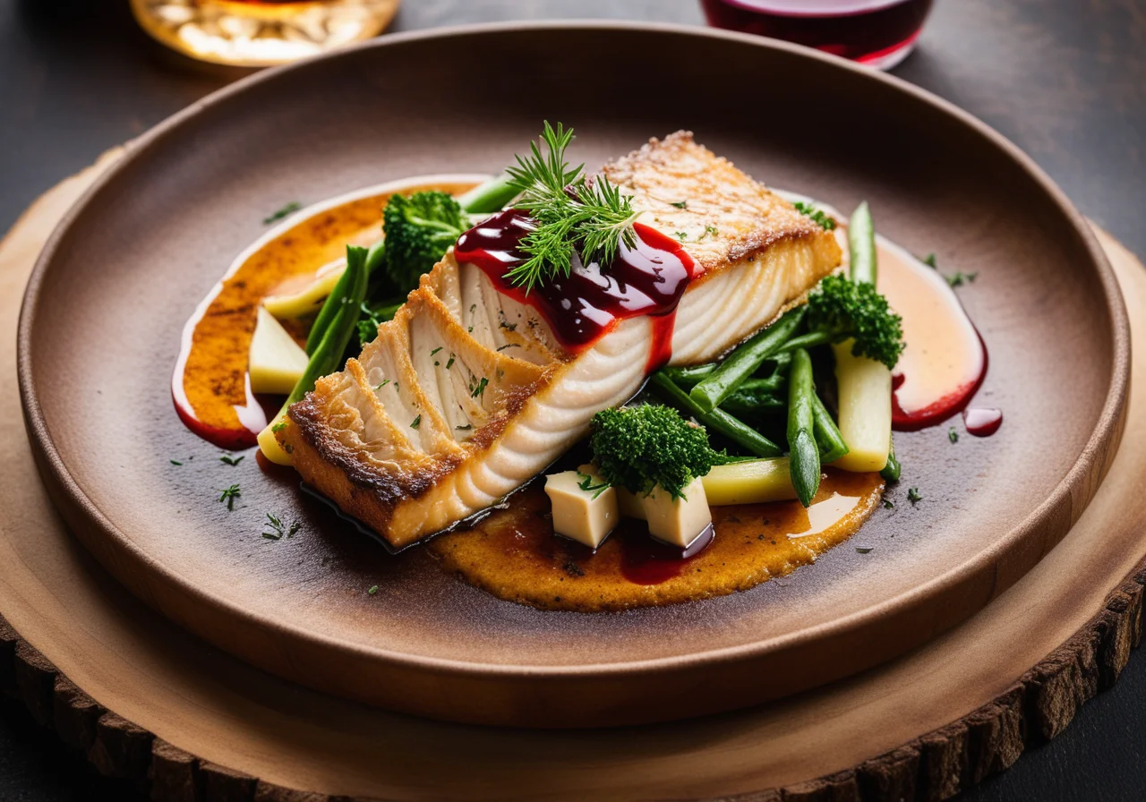 Pan‑fried Pike Fillet with Vegetables