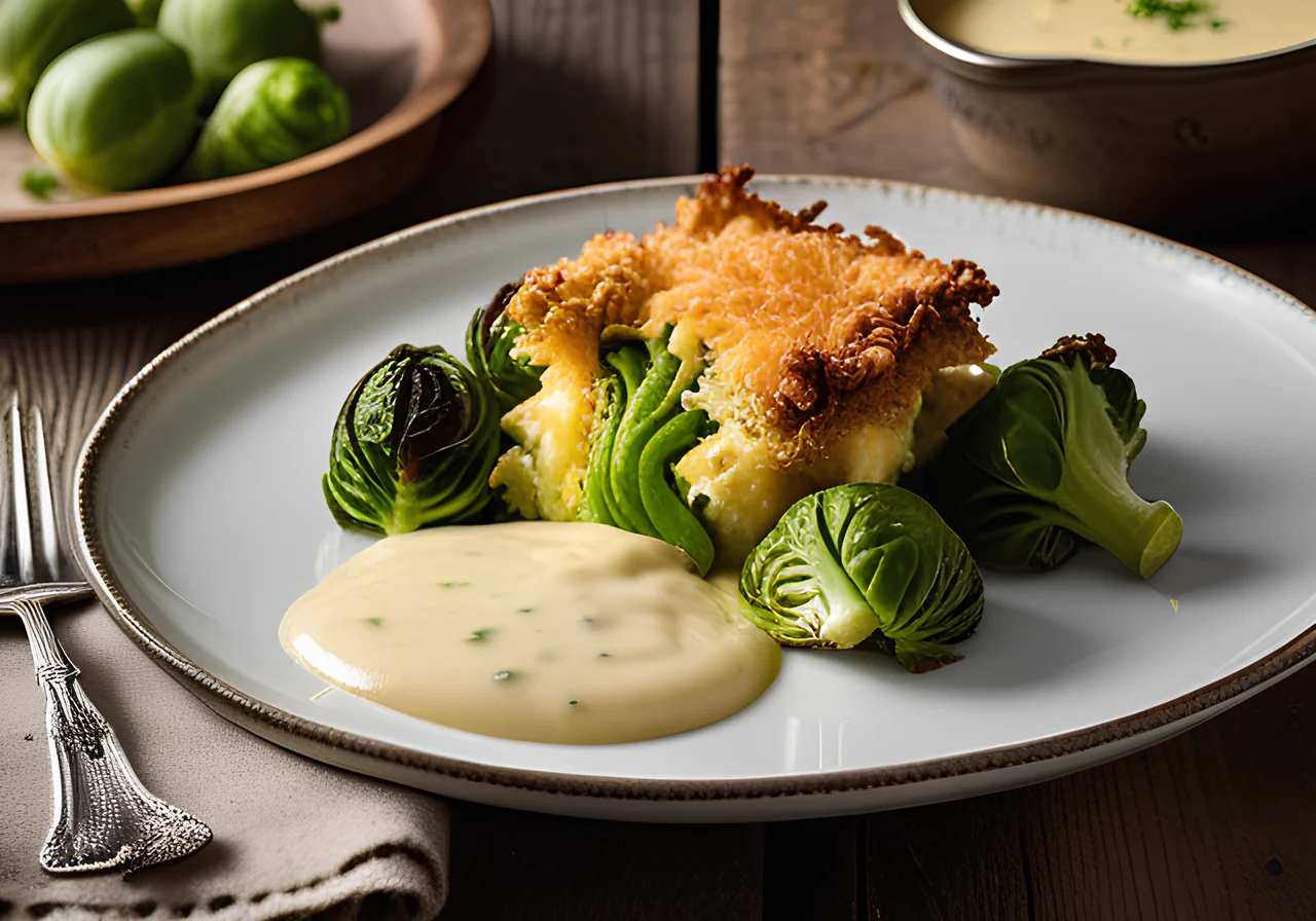 Savoy Cabbage & Brussels Sprouts Casserole with Potato Crust