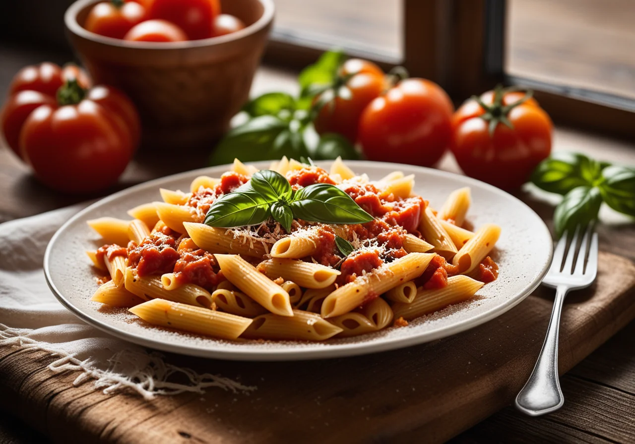 Penne with Tomato Sauce