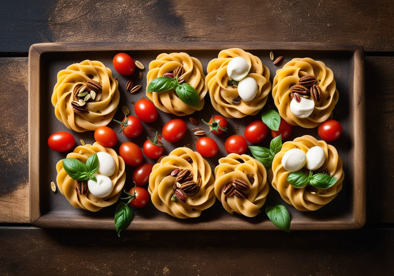Colorful Pasta Nests