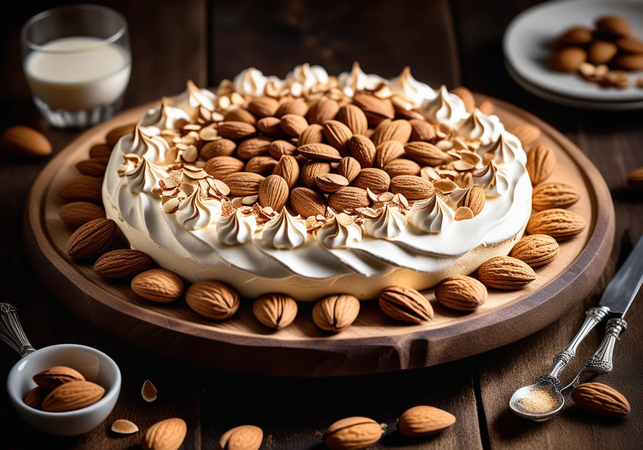 Almond Plate with Dip for Christmas