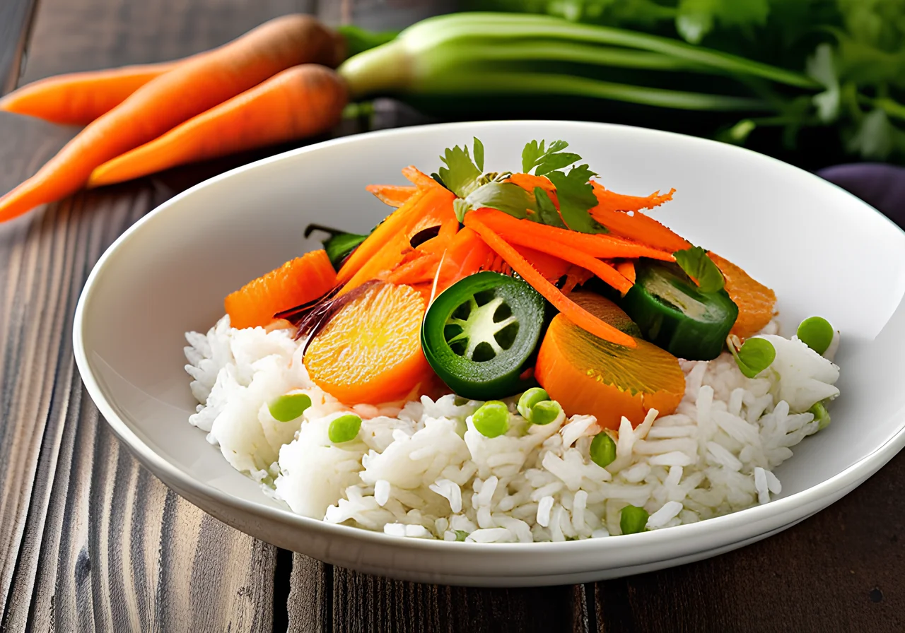 Spicy Coconut Vegetable with Rice