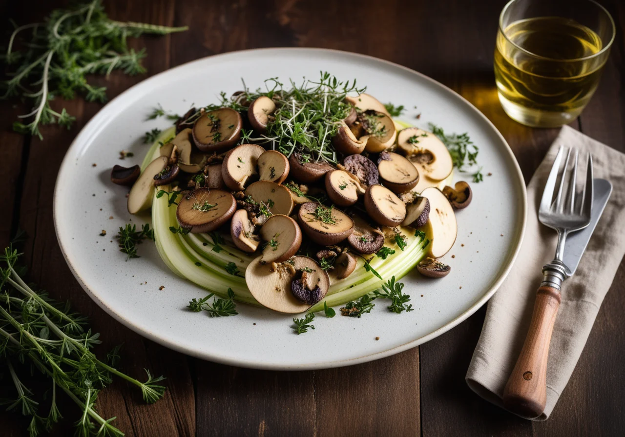 Salad of Sauteed Porcini Mushrooms