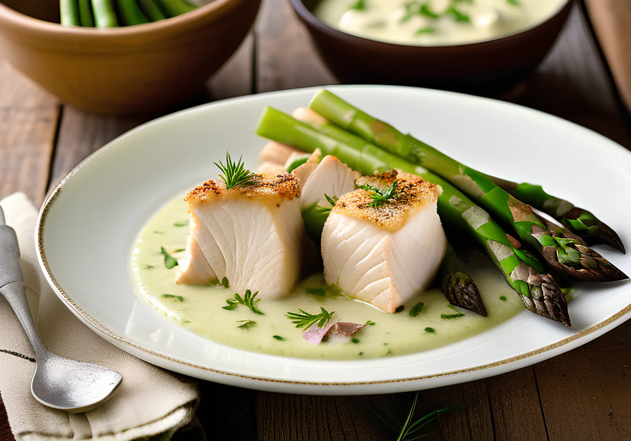 Asparagus Fricassée with Chicken