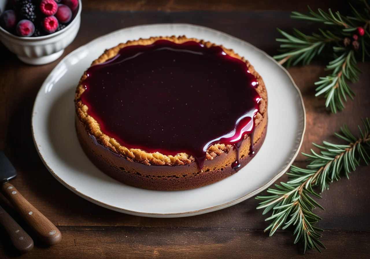 Christmas Cake with Plum Jam