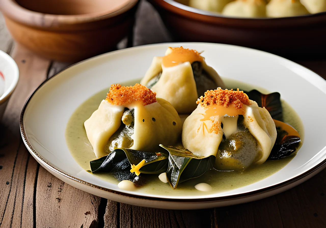 Baked Swiss Chard Cheese Dumplings