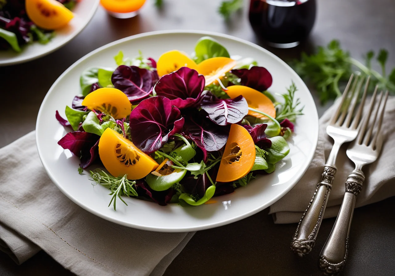 Colorful Mixed Salad with Delicious Dressing