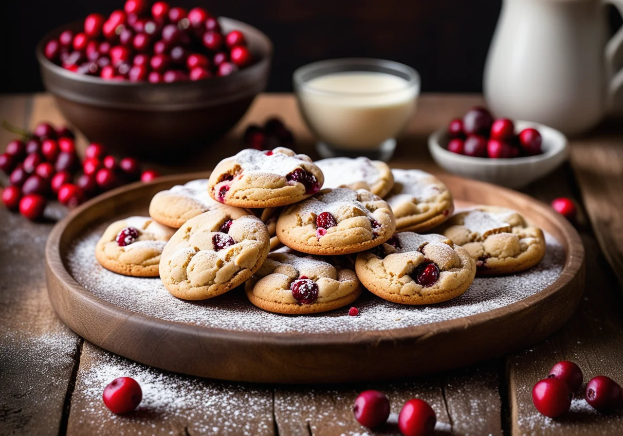 Cranberry Cookies with White Chocolate Filling