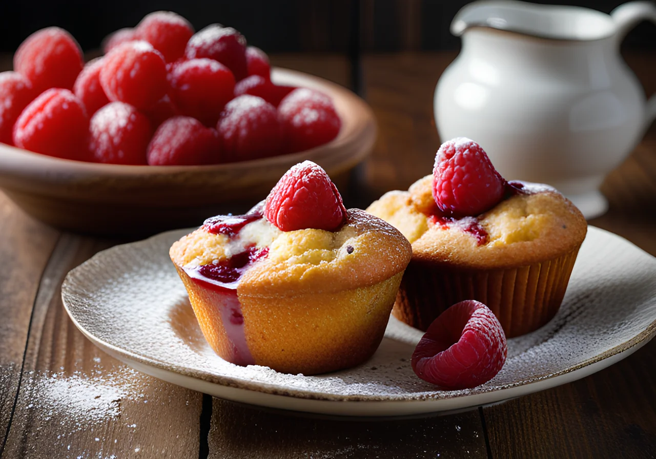 Ricotta Muffins with Raspberries