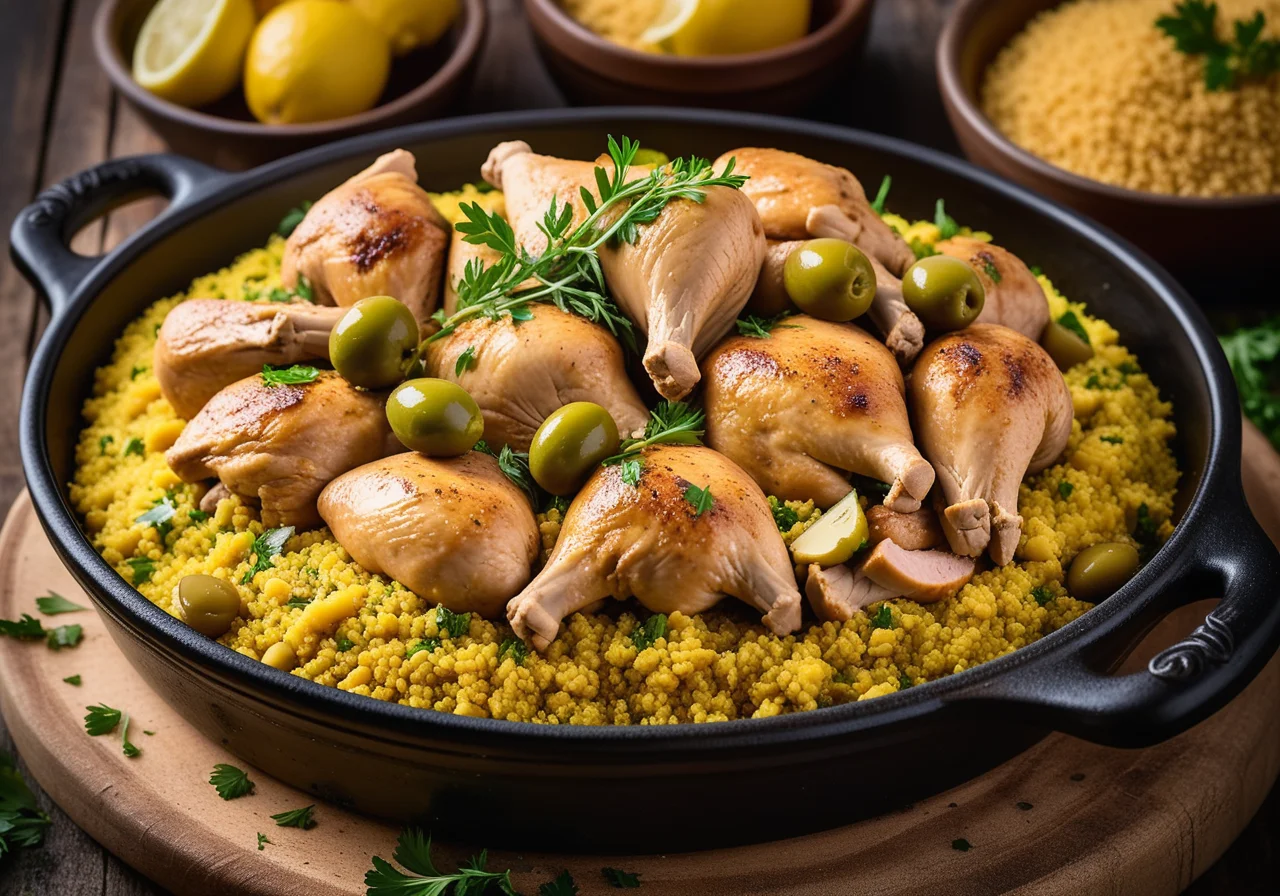 Tajine with Chicken, Olives and Lemon
