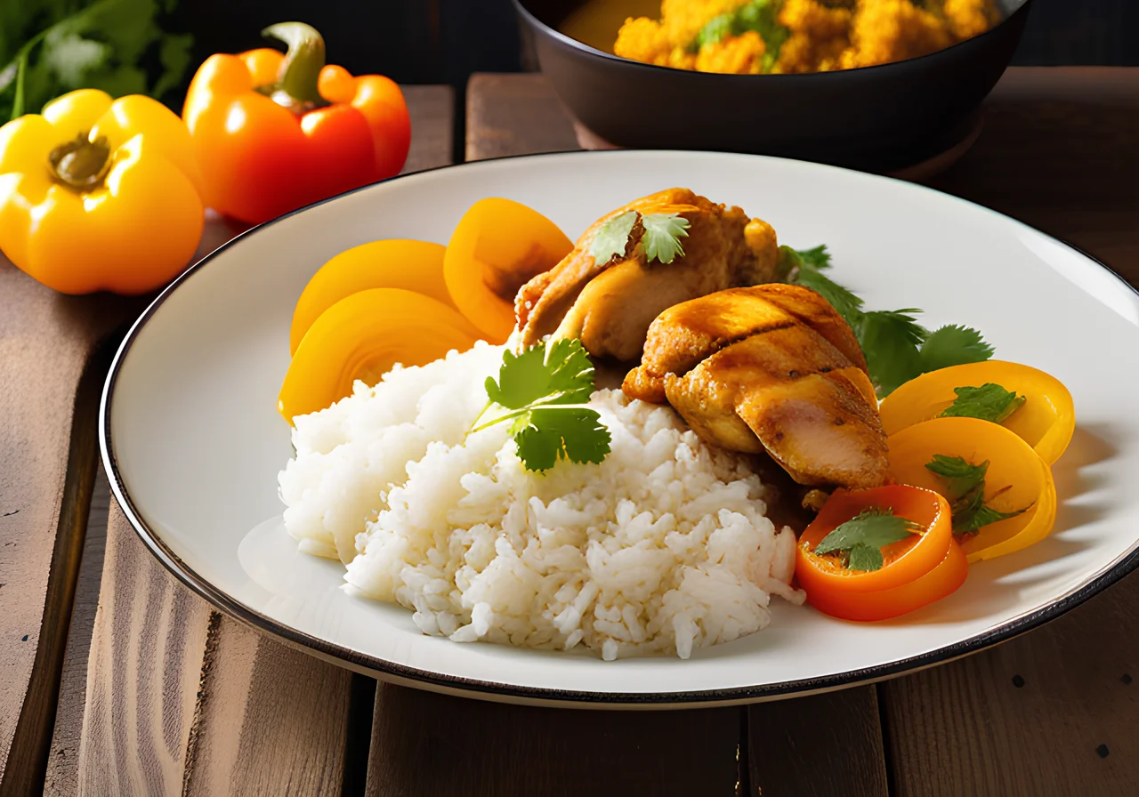 Chicken Curry with Turmeric Rice