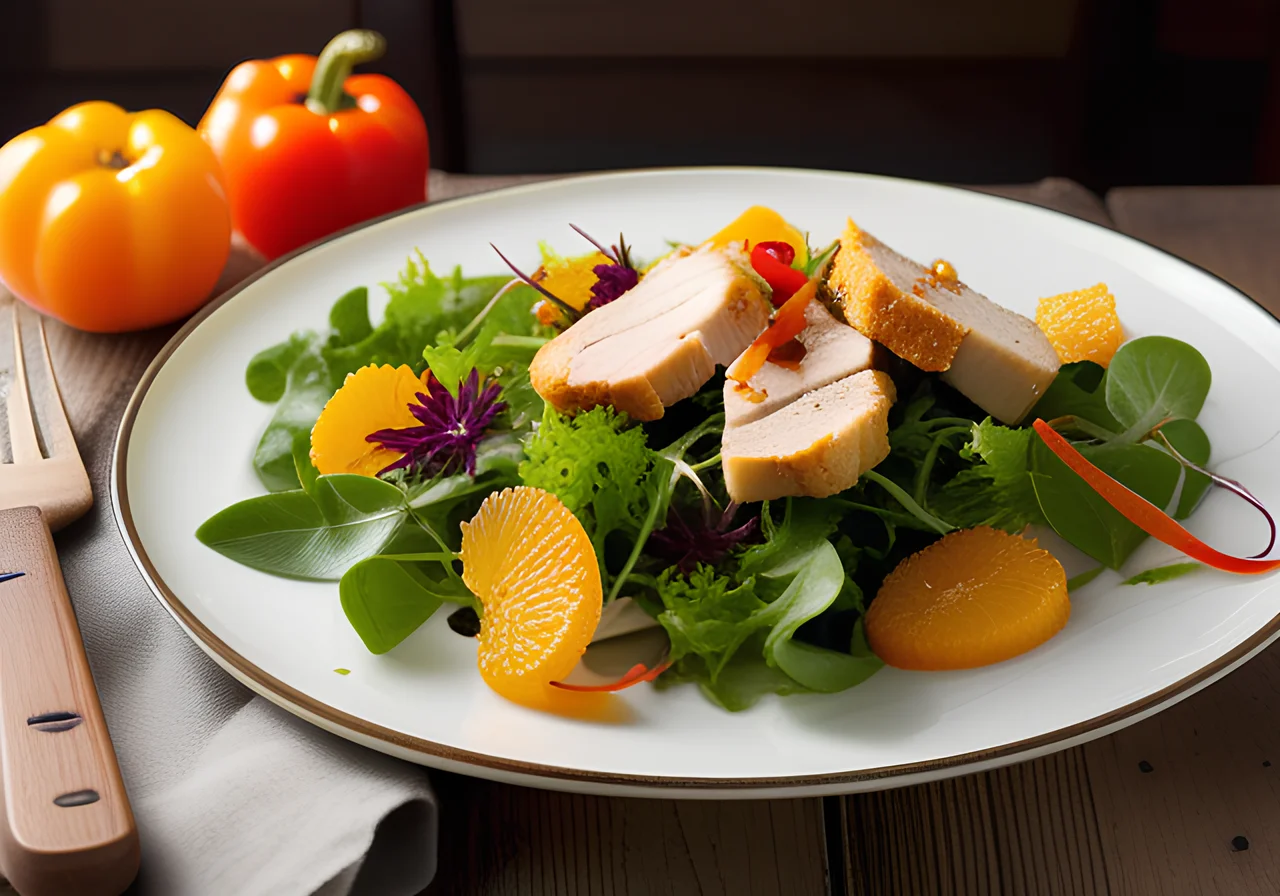 Leafy Salad with Chicken Strips