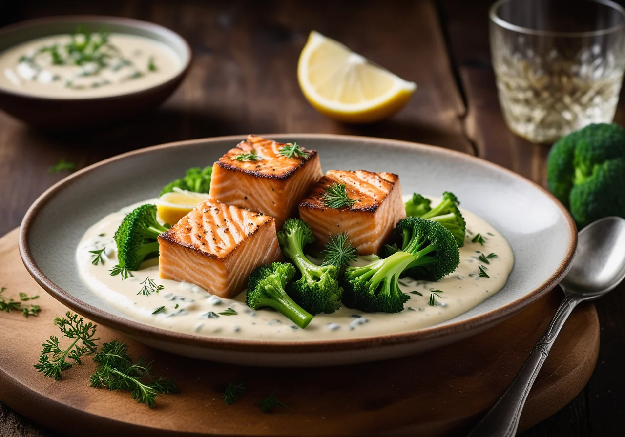 Pasta with Salmon and Broccoli Sauce