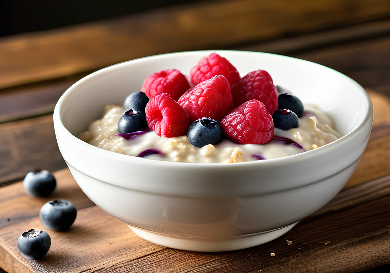 Yogurt with Oatmeal and Berries