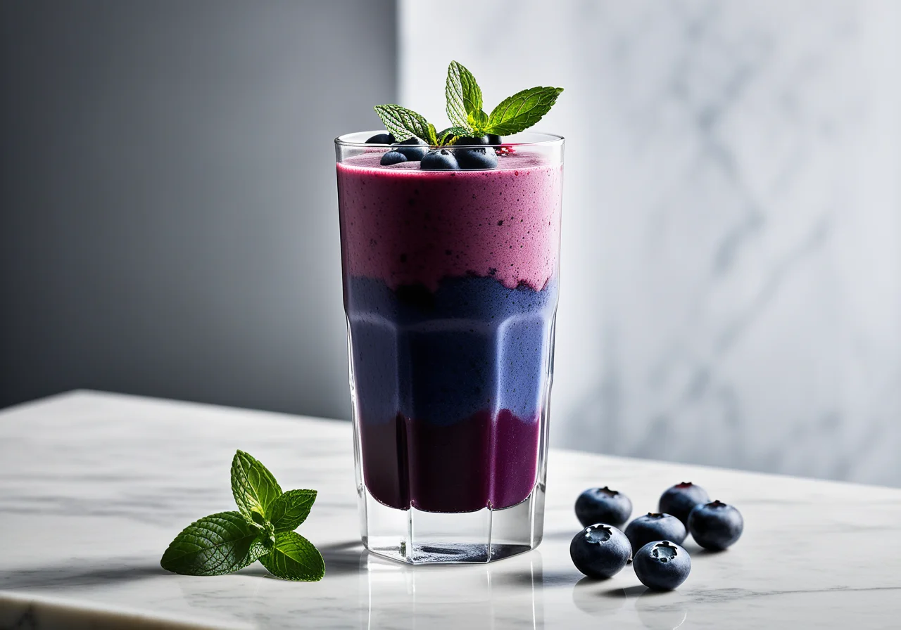 Layered Blueberry Smoothie