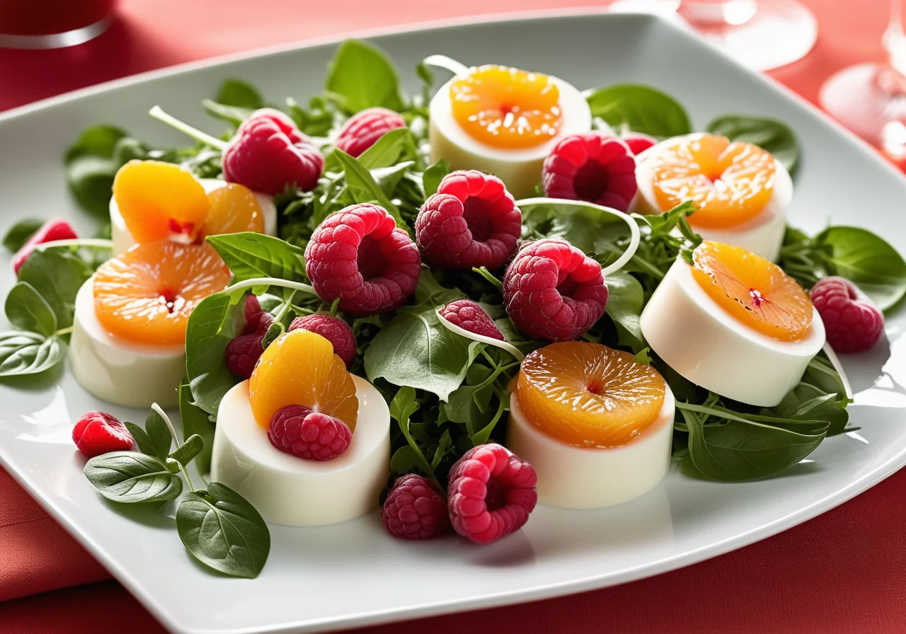Arugula Salad with Salmon and Berries