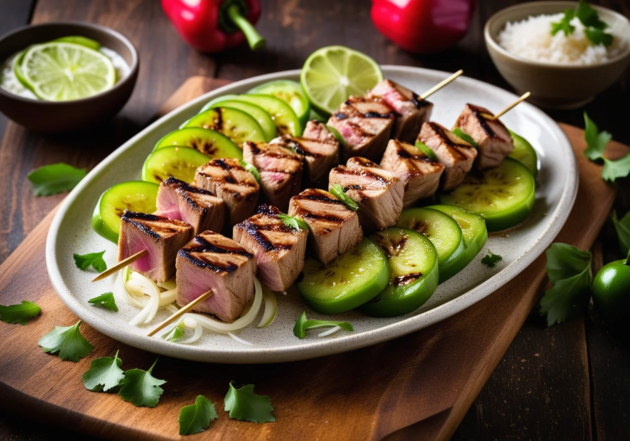 Grilled Tuna Lime Skewers