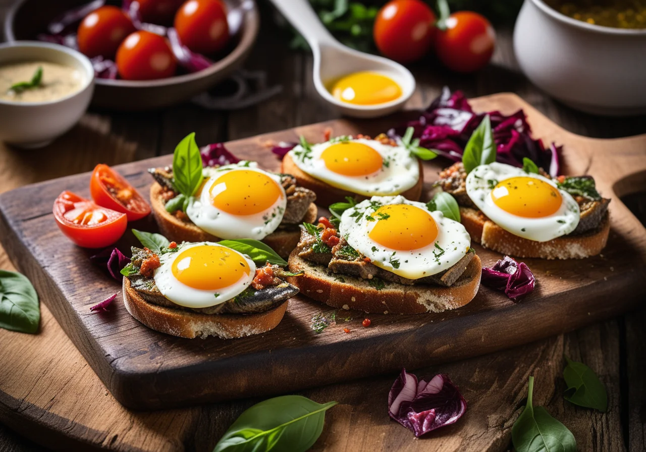Sardines with Egg and Herb Marinade