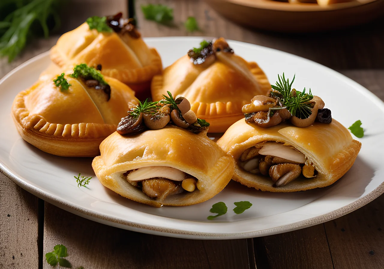 Baked Puff Pastry with Chicken Filling