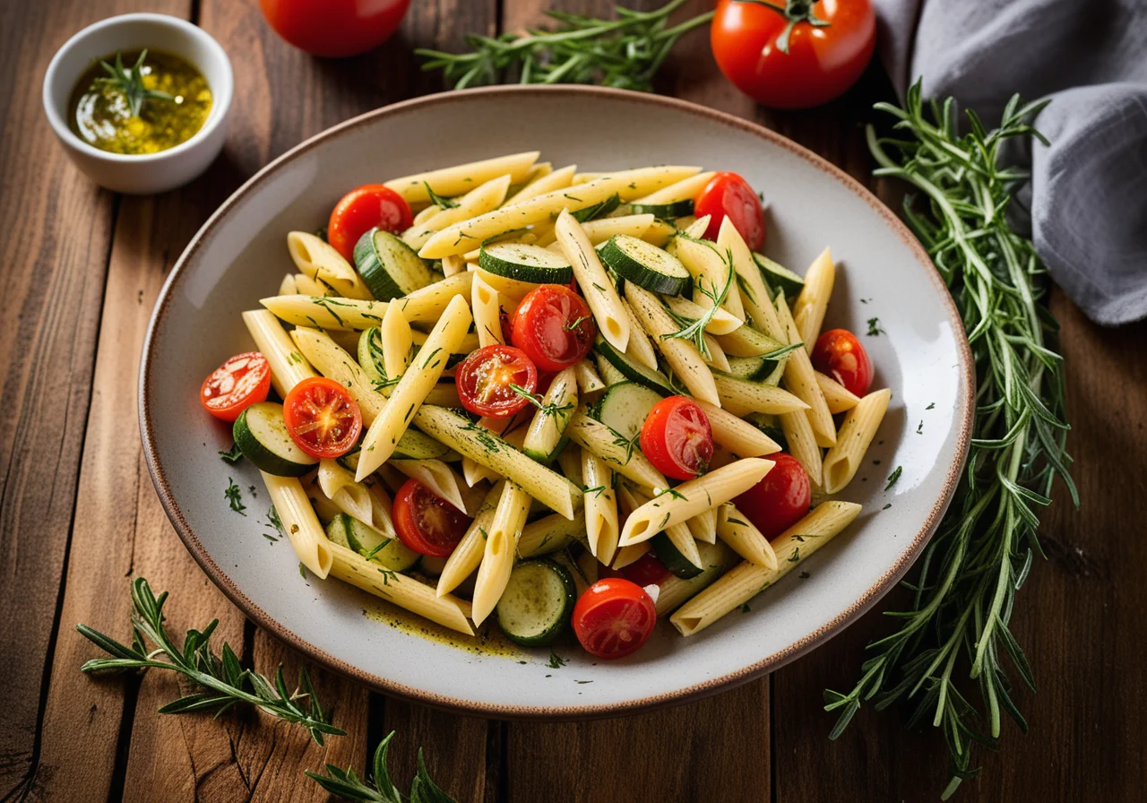 Pasta with Tomatoes and Zucchini