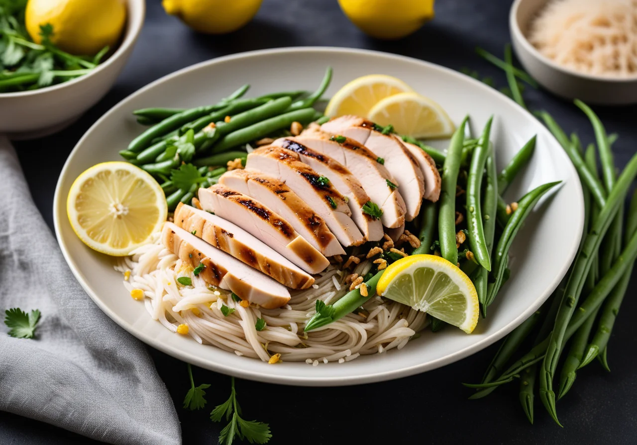 Chicken breast with beans and capers