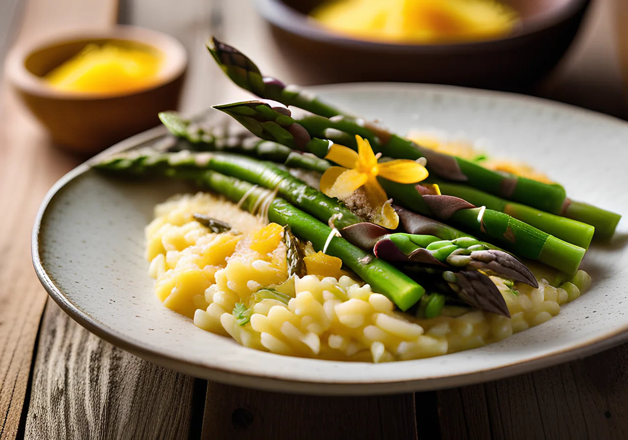 Milanese Risotto with Green Asparagus