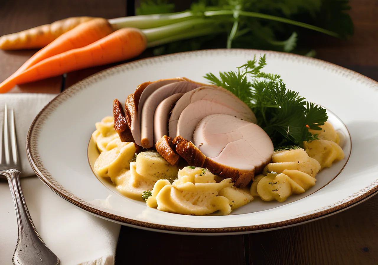 Turkey Roast with Vegetable Puree