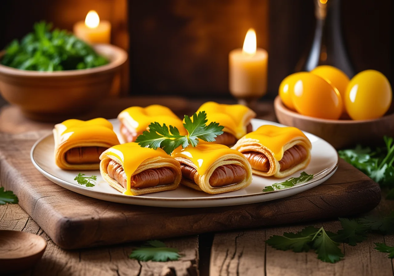 Vienna Sausages Wrapped in Puff Pastry