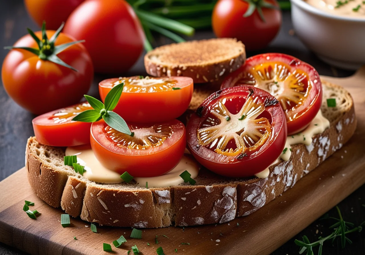 Whole Grain Bread with Tomatoes
